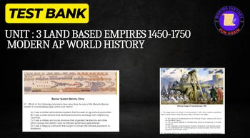 Preview of Modern AP World History Unit 3: Land Based Empires Test Bank