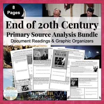 Preview of Modern America Primary Source Analysis Bundled Set - End of 20th Century