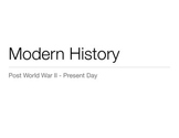 Modern American History Presentation - 1950, 1960, 1970, 1
