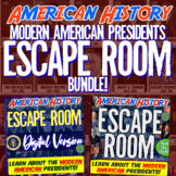 Modern American Presidents Escape Room BUNDLE | Distance Learning