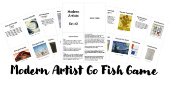 Preview of Modern Artist Art Go Fish Game
