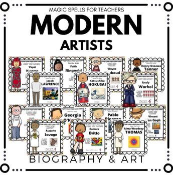 Preview of Modern Artists Activities - Modern Artists Biography Units - Custom Bundle