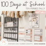Modern BOHO RAINBOW 100 Days of School Tally | Neutral Rai