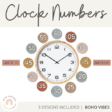 Modern BOHO VIBES Clock Labels | Desert Neutrals Classroom Decor