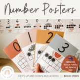 Modern BOHO VIBES Number Posters Ten Frames | Desert Neutr