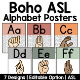 Modern Boho ASL Alphabet Poster | Neutral Classroom Decor 