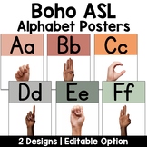 Modern Boho ASL Alphabet Poster | Real Pictures | Nonficti