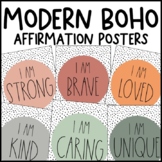 Modern Boho Affirmation Posters | Editable | Neutral Decor