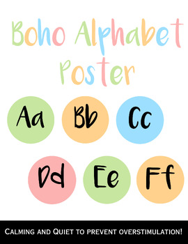 Preview of Modern Boho Alphabet Posters | Calming | Classroom Decor | Neutral | Print