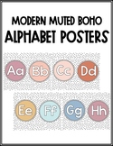 Modern Boho Alphabet Posters | Neutral Rainbow Classroom D