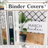 Modern Boho BINDER COVERS | EDITABLE