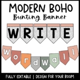 Modern Boho Bunting Banner| Editable | Dalmatian