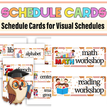 Preview of Modern Boho Classroom Schedule Cards | Visual Daily Schedule Classroom Decor