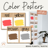 Modern Boho Color Posters | Rustic Neutral Classroom Decor