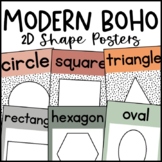 Modern Boho Dalmatian 2D Shape Posters | Neutral Classroom Decor