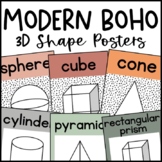 Modern Boho Dalmatian 3D Shape Posters | Neutral Classroom Decor