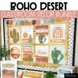 Modern Boho Desert Classroom Decor Bundle | Editable Calm 