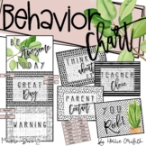 Modern Boho Flair Behavior Chart | Editable Black and Whit