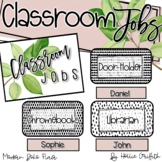 Modern Boho Flair Classroom Jobs | Editable Classroom Decor