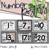 Modern Boho Flair Number Sense Posters