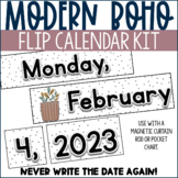 Modern Boho | Potted Plants Flip Calendar | Date Flip Cards 