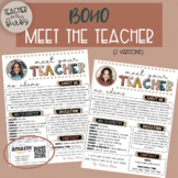 Modern Boho Meet The Teacher (EDITABLE) | 2 versions