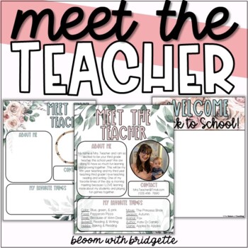 Preview of Modern Boho Meet The Teacher Letter Editable