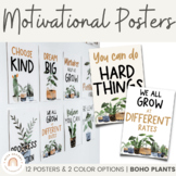 Modern Boho Plants Motivational Classroom Posters | Positi