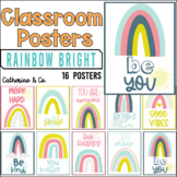 Modern Boho Rainbow Classroom Posters