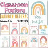 Modern Boho Rainbow Motivational Posters | Class Decor