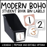 Modern Boho Student Book Bin Labels | Editable | Dalmatian