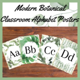 Modern Botanical Leaf Succulent Classroom Alphabet Posters