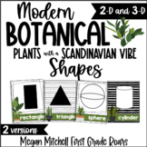 Modern Botanical Scandi Plant Classroom Decor Shapes
