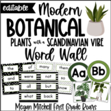 Modern Botanical Scandi Plant Classroom Decor Word Wall