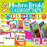 Modern Bright Color Scheme: Classroom Décor Bundle for Bac