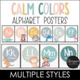 Alphabet Cards - Alphabet Posters - Modern Calm Colors Cal