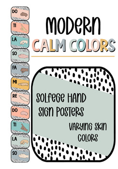 Preview of Modern Calm Colors Solfege Posters