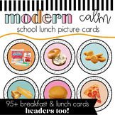 Modern Calm School Lunch Picture Cards