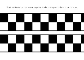 Preview of Modern Checkered theme bulletin board borders