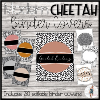 Preview of Modern Cheetah Binder Covers