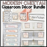 Modern Cheetah Classroom Decor Bundle