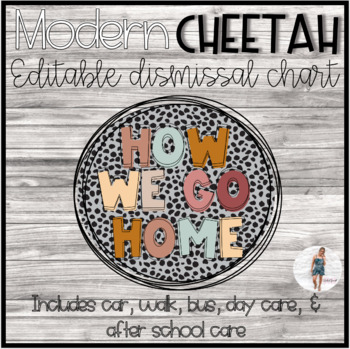 Preview of Modern Cheetah Dismissal Chart Labels