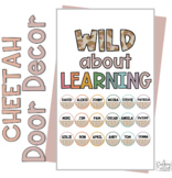 Modern Cheetah Door Decor or Bulletin Board | Wild About Learning