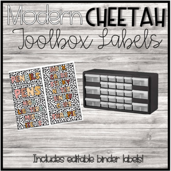 Preview of Modern Cheetah Toolbox Labels