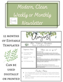 Modern & Clean Monthly or Weekly Newsletter