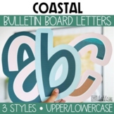 Modern Coastal Bulletin Board Letters, A-Z, Punctuation, a