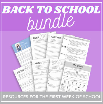 Preview of Modern Comprehensive Back-to-School Bundle for Middle and High School Teachers