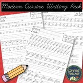 Modern Cursive Writing Pack - Handwriting D'Nealian Cursiv