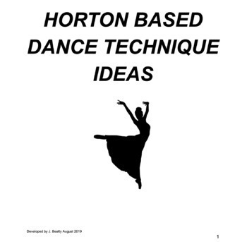 Preview of Modern Dance - Horton Based Technique