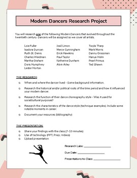 research paper about dance pdf